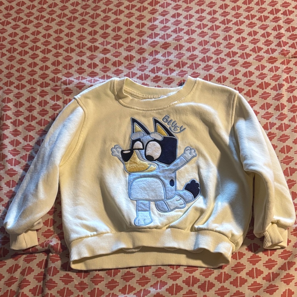 Bluey H&M Cream Sweatshirt 3/4T